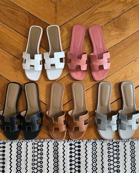 hermes womens oran slide|Hermes oran sandal size chart.